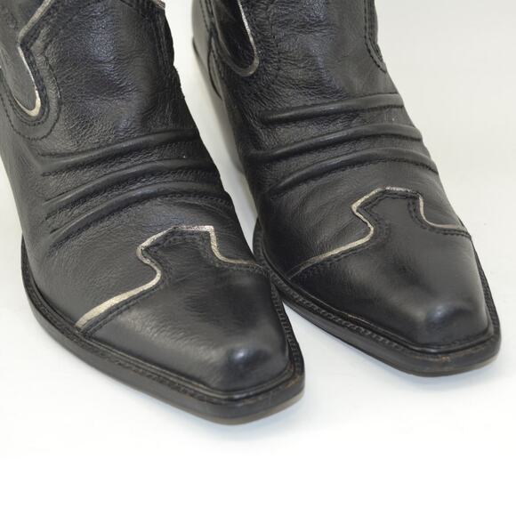 Very Volatile Leather Western Cowboy Boots Black Leather 7 - Picture 7 of 16